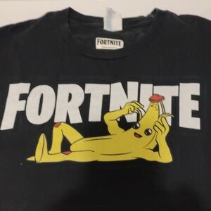 Fortnite Black T-Shirt with Banana Graphic Size M
